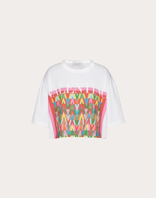 ジャージー プリント Tシャツ For 女性 インチ ホワイト マルチカラー Valentino Jp