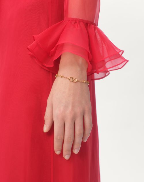 Valentino Garavani - Pulsera De Metal Con El Vlogo Signature - Oro - Mujer - Accesorios