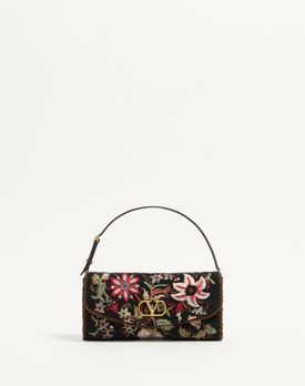 バレンチノガラバーニ　ブラック ヘビ柄 パーティーバッグ Vintage VALENTINO Garavani Black Bead Pearl Evening Mini