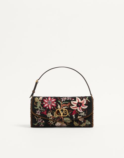 Valentino Garavani - Valentino Garavani Devain Embroidered Small Shoulder Bag - Multicolor - Woman - Bags