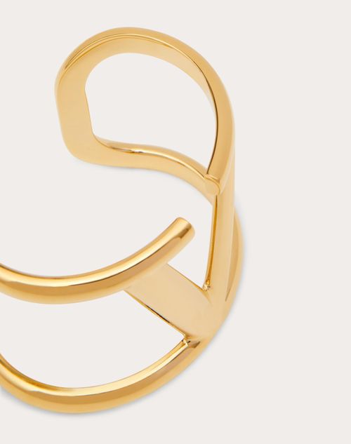 VLOGO オバレット ブレスレット Vlogo Signature Metal Bracelet for Woman in Gold | Valentino US