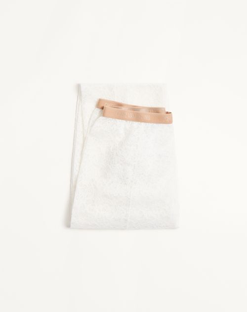 Valentino - Pantimedias De Encaje - Blanco - Mujer - Accesorios Suaves