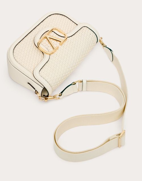 Valentino Garavani Alltime Woven Leather Shoulder Bag for Woman in Ivory Valentino DK