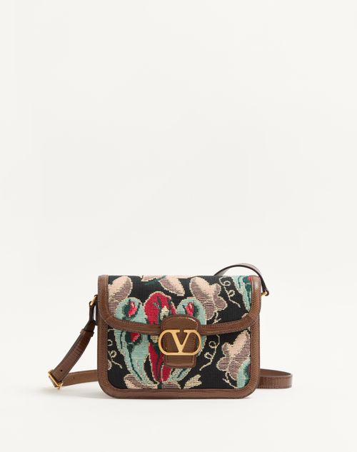 Valentino Garavani - Valentino Garavani 9to5 Shoulder Bag In Jacquard And Lizard Fabric - Multicolour/tobacco - Woman - Shelf - W Bags - 9to5