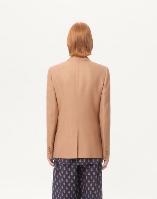 Valentino - Single-breasted Viscose Jacket - Ginger - Man - Man Ready To Wear Sale