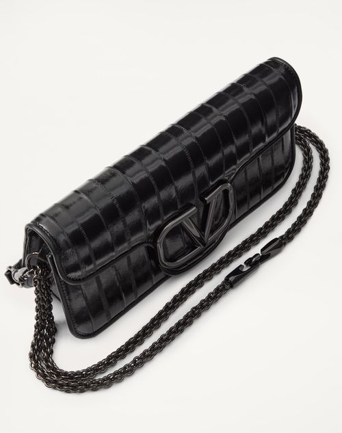 Valentino Garavani Locò Shoulder Bag In Eel Skin for Woman Valentino Garavani Locò Shoulder Bag In Eel Skin for Woman