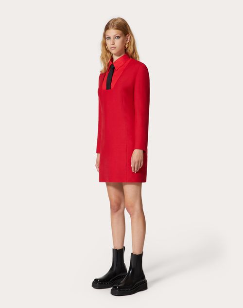 Valentino - Kurzes Crepe Couture Kleid - Rot - Frau - Kleider