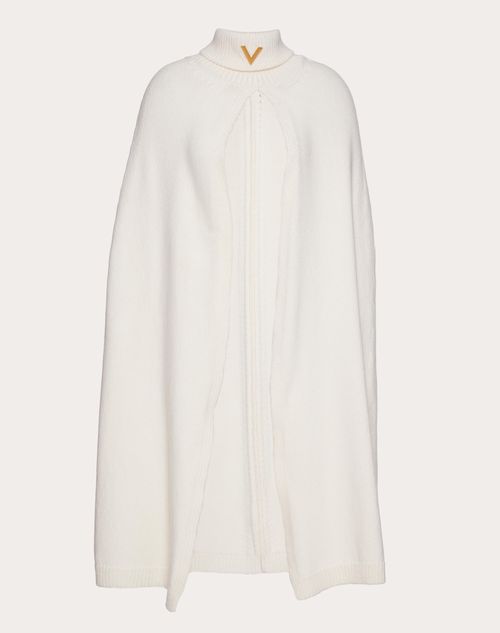 Valentino - Cashmere Wool Cape - Ivory - Woman - Coats And Outerwear