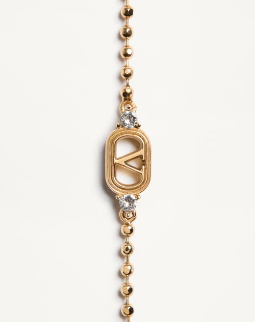 Valentino Garavani - Ovalette Metal And Swarovski® Crystal Bracelet - Gold/crystal - Woman - Jewellery