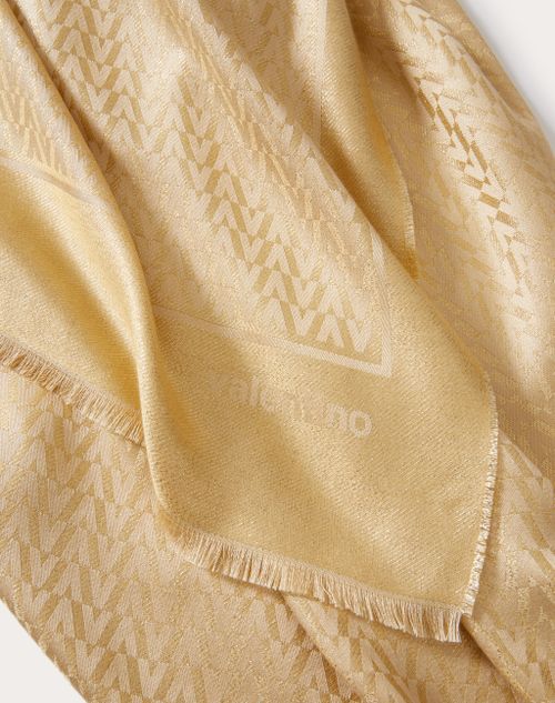Valentino Garavani - オプティカル ヴァレンティノ ルレックス® ジャカード ストール 75 X 220 Cm - ゴールド - 女性 - Soft Accessories - Accessories
