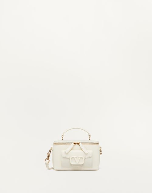 Valentino Garavani - Mini Valentino Garavani Locò Handbag In Calfskin - Ivory - Woman - Mini And Micro Bags