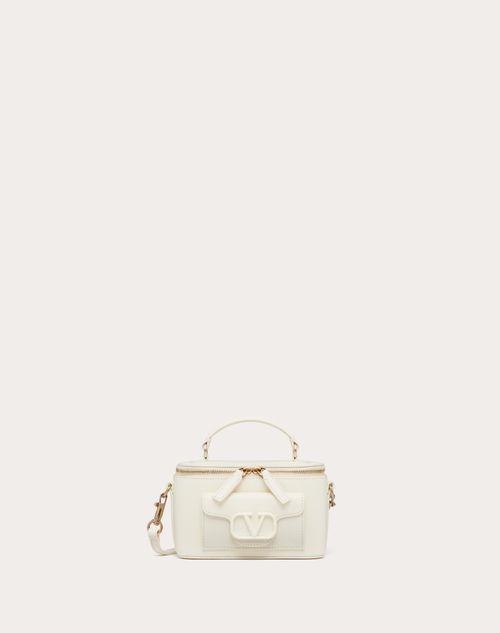 Valentino Garavani - Mini Valentino Garavani Locò Handbag In Calfskin - Ivory - Woman - Wallets And Small Leather Goods