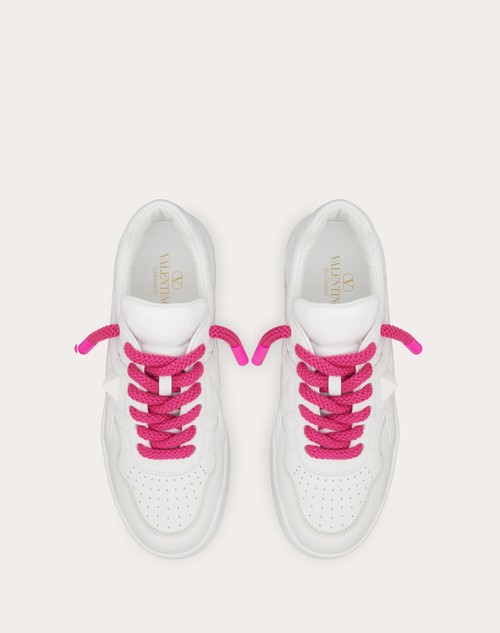 Valentino Garavani Pink One Stud XL Nappa Leather Sneakers