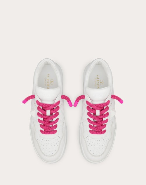 Valentino Garavani Pink One Stud XL Nappa Leather Sneakers