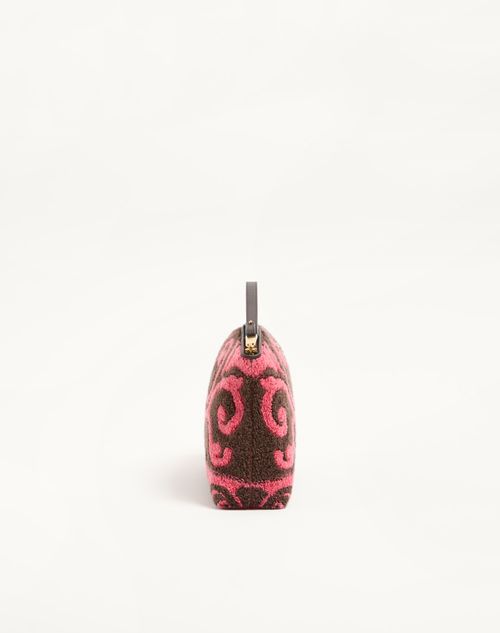 Valentino Garavani - Valentino Garavani Terry Cloth Clutch
 - Coral/chocolate - Woman - Clutches