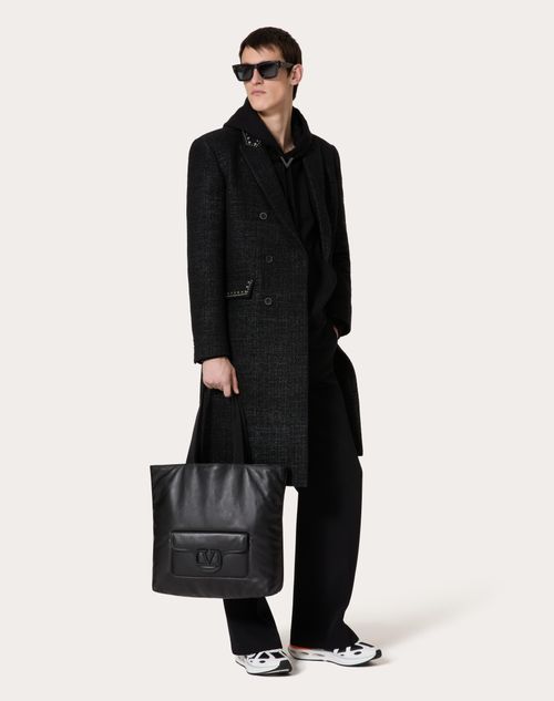 Valentino Garavani - Valentino Garavani Noir Nappa Leather Shopper - Black - Man - Gifts For Him