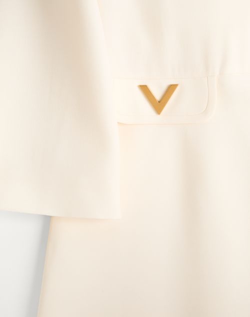 Valentino - Crepe Couture Midi Dress - Ivory - Woman - Dresses