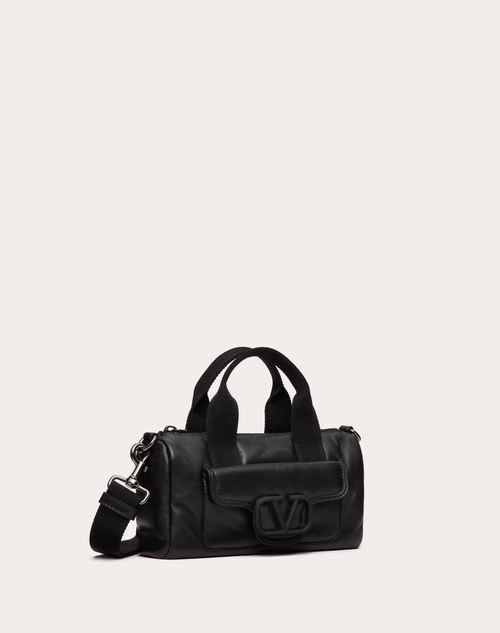 Valentino Garavani - Valentino Garavani Noir Mini-schultertasche Aus Nappaleder - Schwarz - Mann - Taschen