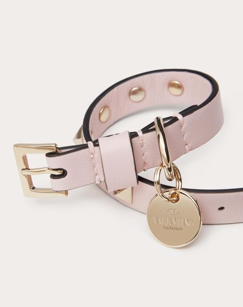 Valentino Garavani - Collier 12 Mm Valentino Garavani Rockstud Pet - Rose Quartz - Femme - Accessoires Pour Animaux