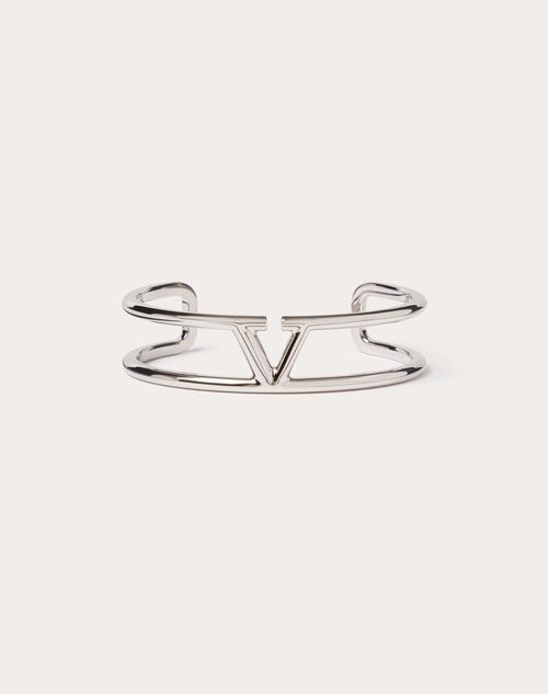 Valentino Garavani - Vlogo Signature Metal Bracelet - Palladium - Man - Man Sale