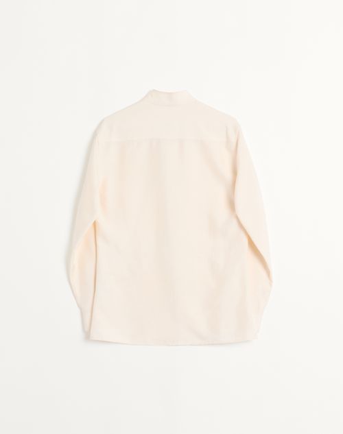 Valentino - Silk Shantung Shirt With Toggle - Cream - Man - Gifts For Him