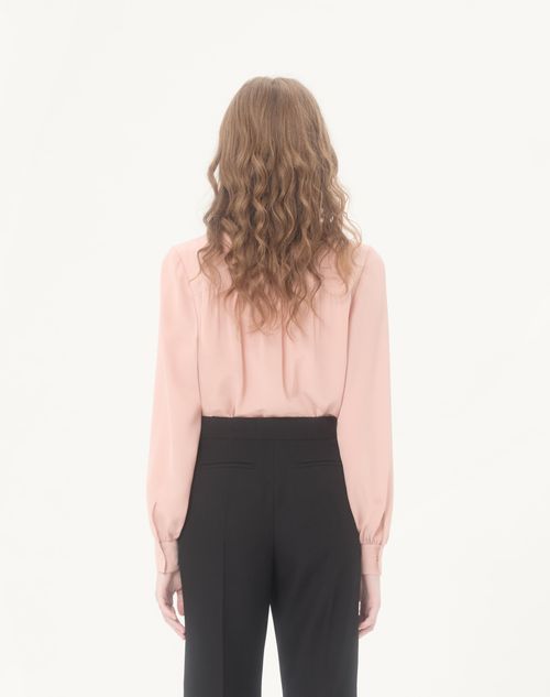 Valentino - Crepe De Chine Shirt - Vintage Rose - Woman - Shirts & Tops