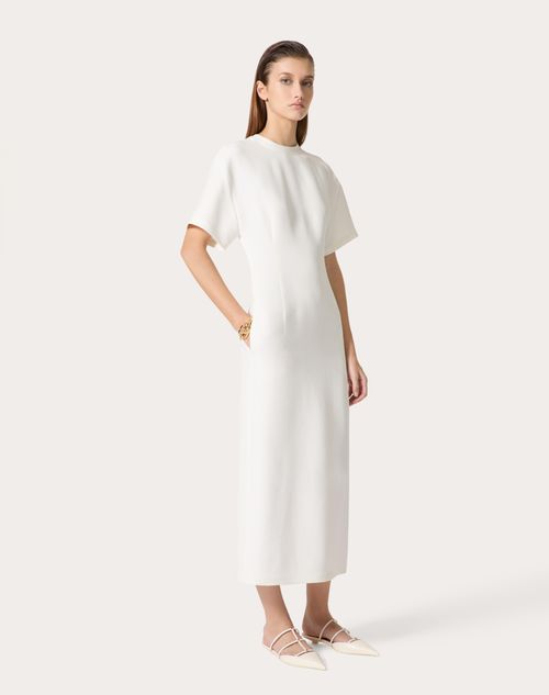Valentino - Abito Midi In Structured Couture - Avorio - Donna - Promozioni Private Abbigliamento Donna