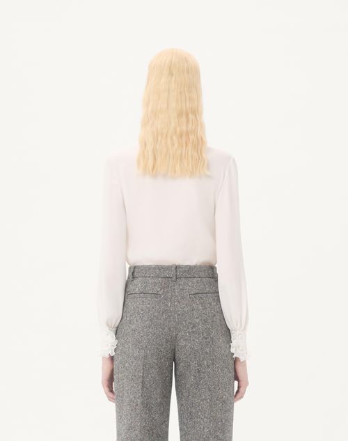 Valentino - Crepe De Chine Shirt - Ivory - Woman - Shirts And Tops