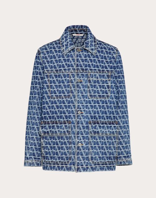 Valentino - Toile Iconographe Print Denim Jacket - Denim - Man - Shelf - Mrtw - Embroideries & Denim