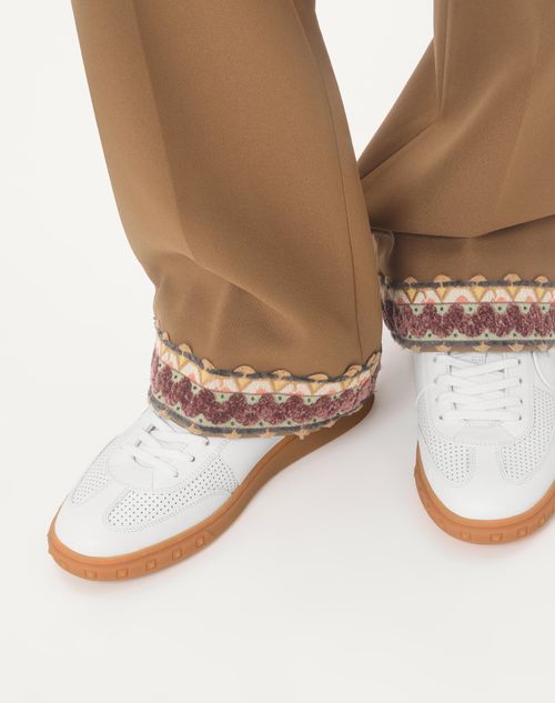 Valentino Garavani - Upvillage Low-top Sneaker In Perforated Nappa Leather - White - Man - Sneakers