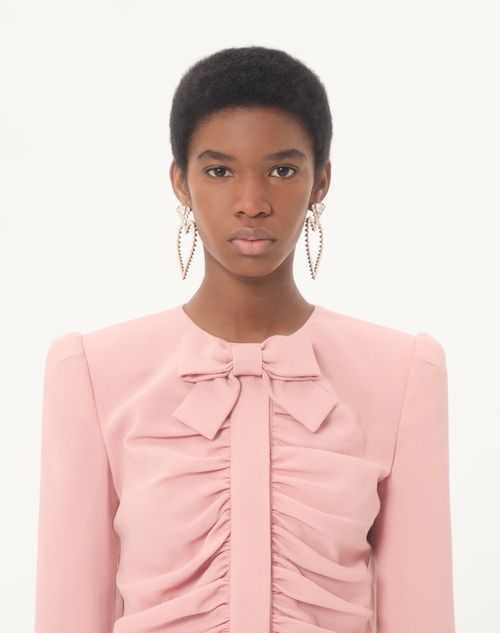 Valentino - Cropped Jacket In Crispy Light Wool - Pink - Woman - Jackets And Blazers