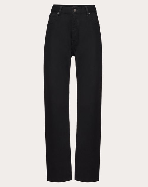 Valentino - Denim Pants - Black - Woman - Denim