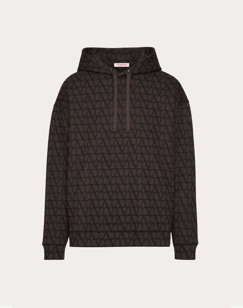 Valentino - Sweat-shirt À Capuche En Coton À Imprimé Toile Iconographe - Noir - Homme - T-shirts Et Sweat-shirts