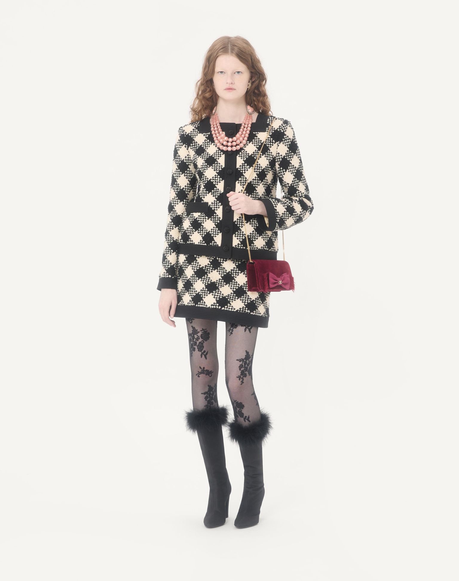 발렌티노 브이로고 시그니처 미니 벨벳 숄더백 8W2P0AY4TPV_DBL