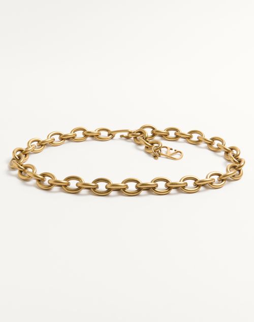 Valentino Garavani - Vlogo Signature Chain Belt - Antique Brass - Woman - Belts