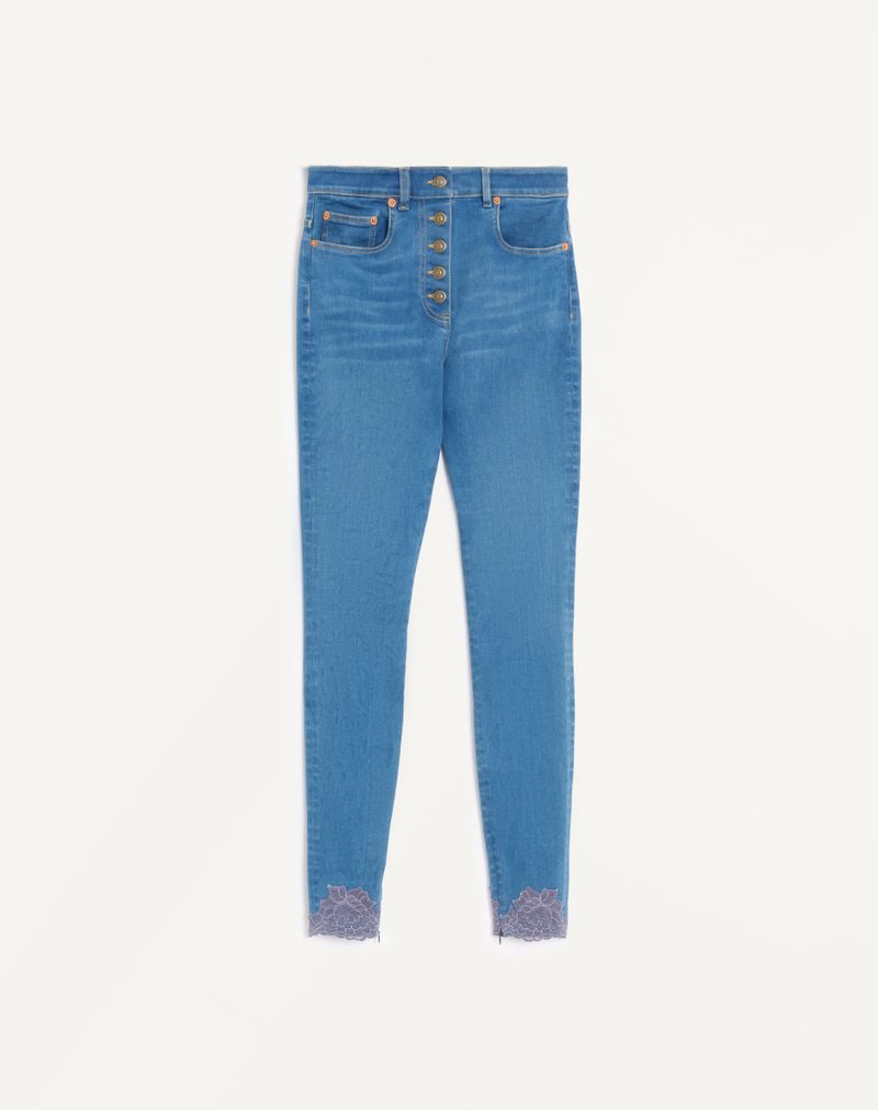 VALENTINO レース デニム パンツ