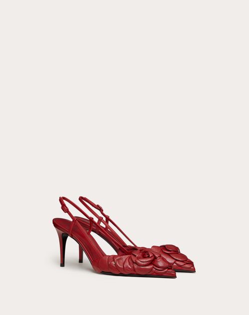 Valentino Garavani - Valentino Garavani Atelier Shoes 03 Rose Edition Slingback Pump 80 Mm - Rosso Valentino - Woman - Woman Sale