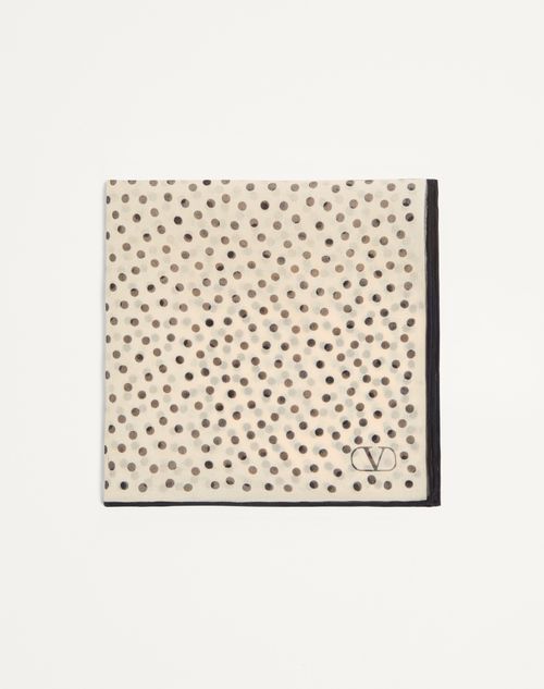 Valentino Garavani - Pañuelo De Bolsillo Chez Valentino De Seda - Blanco/azul - Mujer - Accesorios Suaves