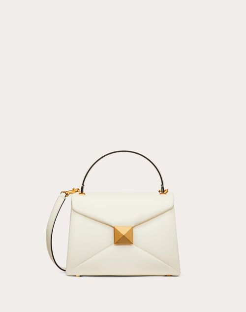 Valentino Garavani - Small One Stud Handbag In Nappa Leather - Ivory - Woman - Single Handle Bags