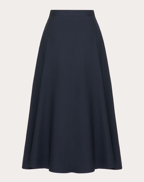 Valentino - Crepe Couture Midi Skirt - Navy - Woman - Skirts