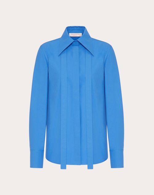 Valentino - Camicia In Cotton Popeline - Serenity - Donna - Camicie E Top