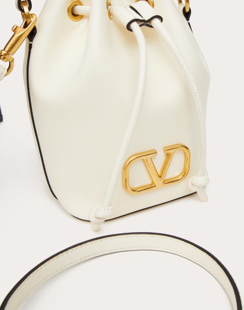 Mini Vlogo Signature Bucket Bag In Nappa Leather for Woman in