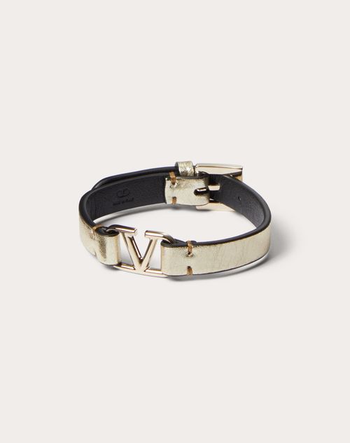 Valentino Garavani Men's Vlogo Signature Calfskin Bracelet