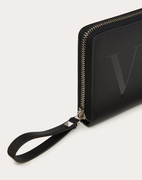 Valentino Garavani - Vltn Wallet - Black/black - Man - Wallets And Small Leather Goods