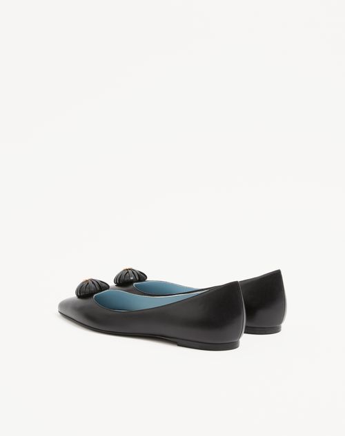 Valentino Garavani - Coeur Royal Kidskin Ballerina - Black - Woman - Woman Sale