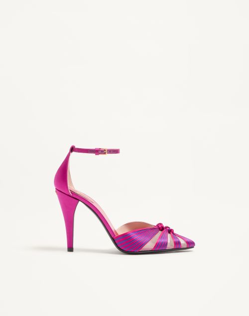 Valentino Garavani - Annine Satin Pumps 100mm - Fuchsia/multicolor - Woman - Pumps