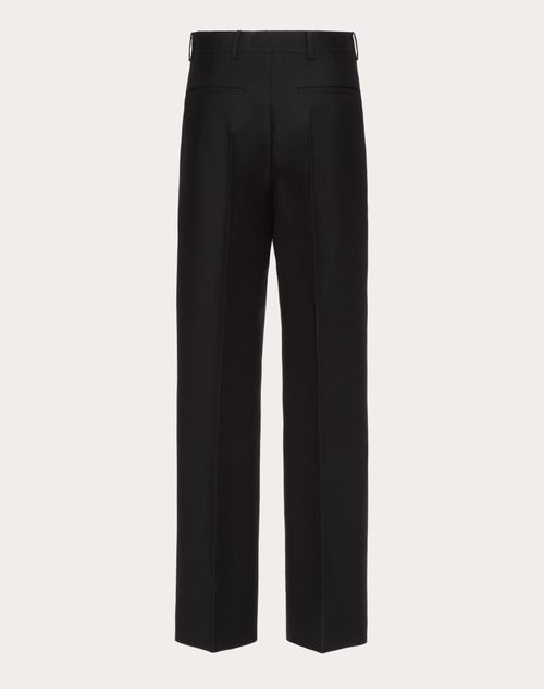 Valentino - Pantalón De Crepe Couture - Negro - Mujer - Pantalones Largos Y Cortos