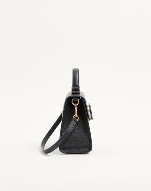 Valentino Garavani - Valentino Garavani Vsling Small Handbag In Grainy Calfskin - Black - Woman - Top Handle Bags