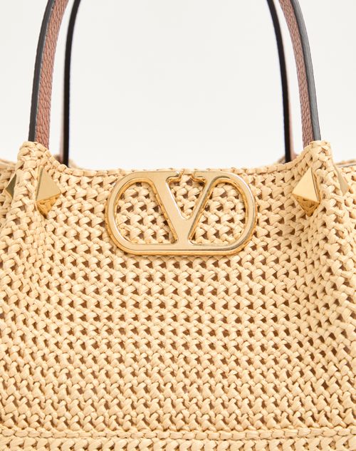 Valentino Garavani - Medium Straw Summer Tote - Natural - Woman - Totes