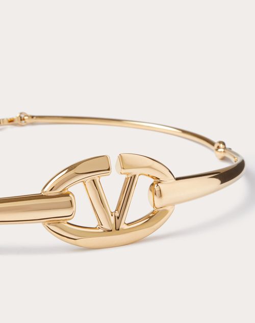 The Bold Edition Vlogo Metal Belt for Woman in Gold | Valentino US